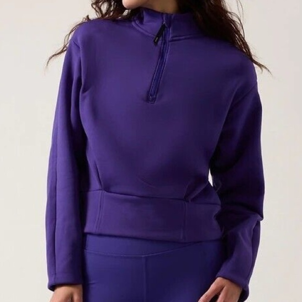 Athleta Purple Altitude Polartec Half Zip Sweatshirt
